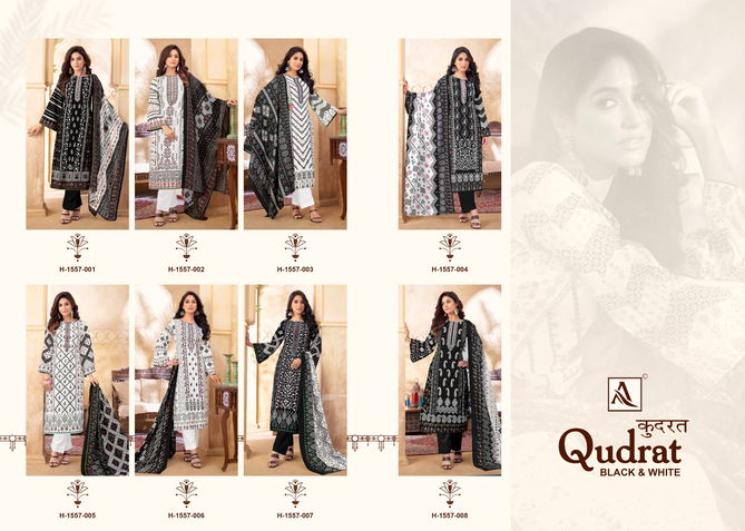 Qudrat Black And White By Alok Suit Pakistani Printed Cotton Dress Material Wholesale Price In Surat